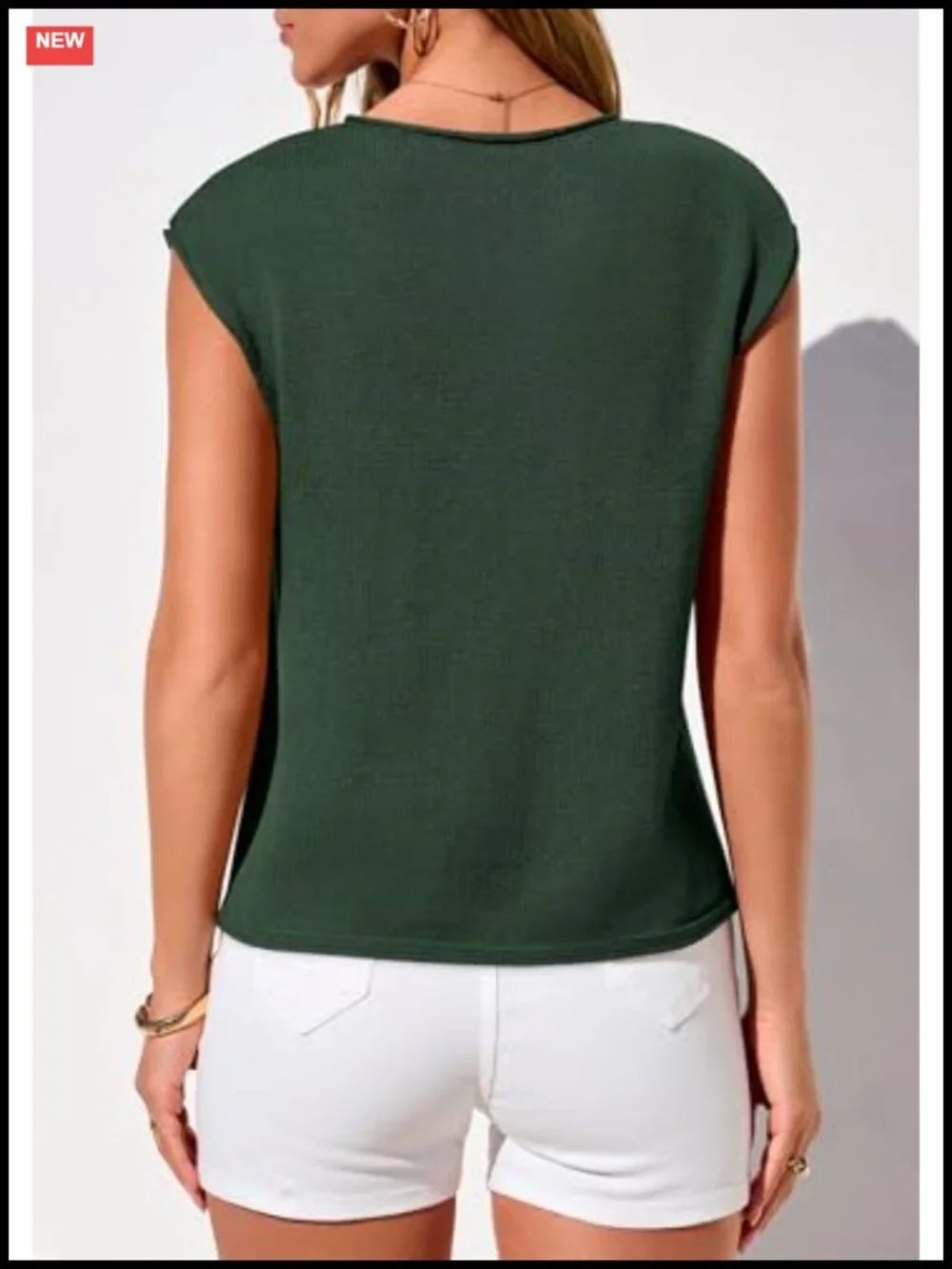 PRETTYGARDEN Women's Knit Sweater Vest Cap Sleeve Button Down Lightweight